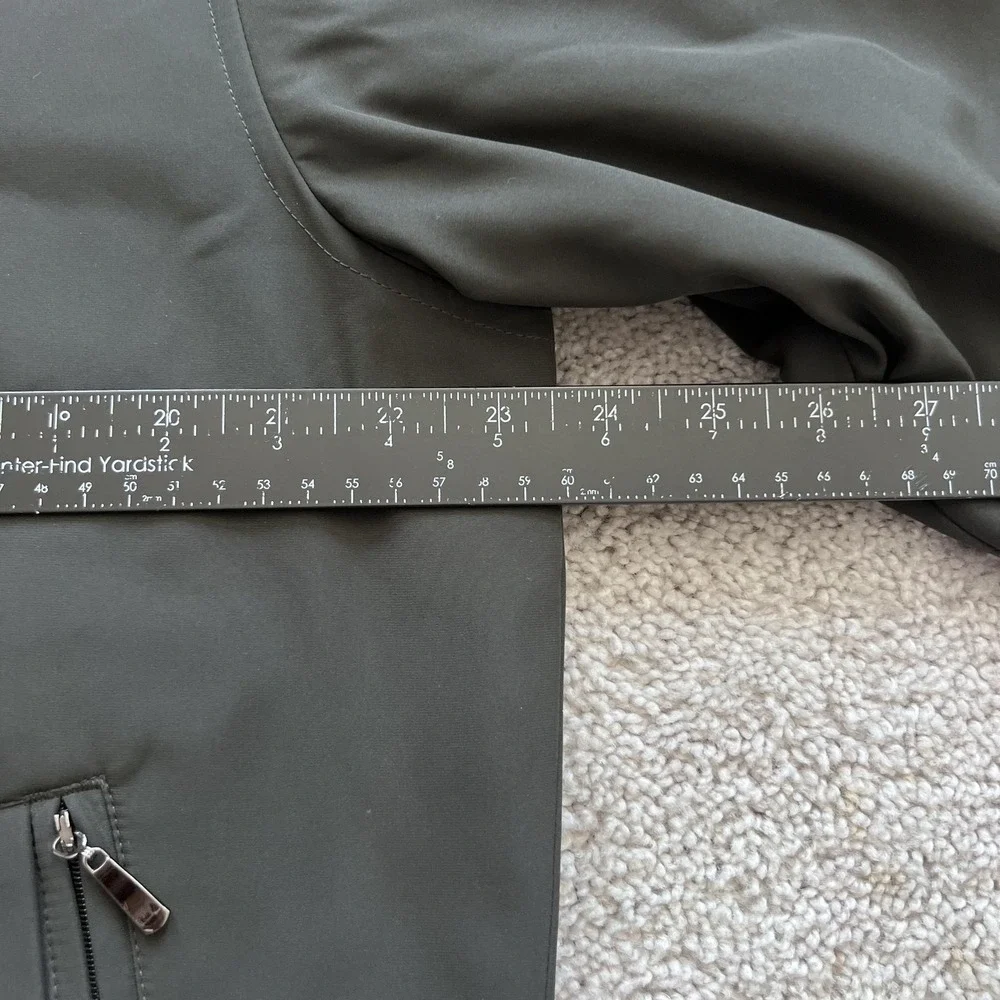 Pierre Balmain Quilted Softshell Jacket Mens Small Green Full Zip PB-15-6781